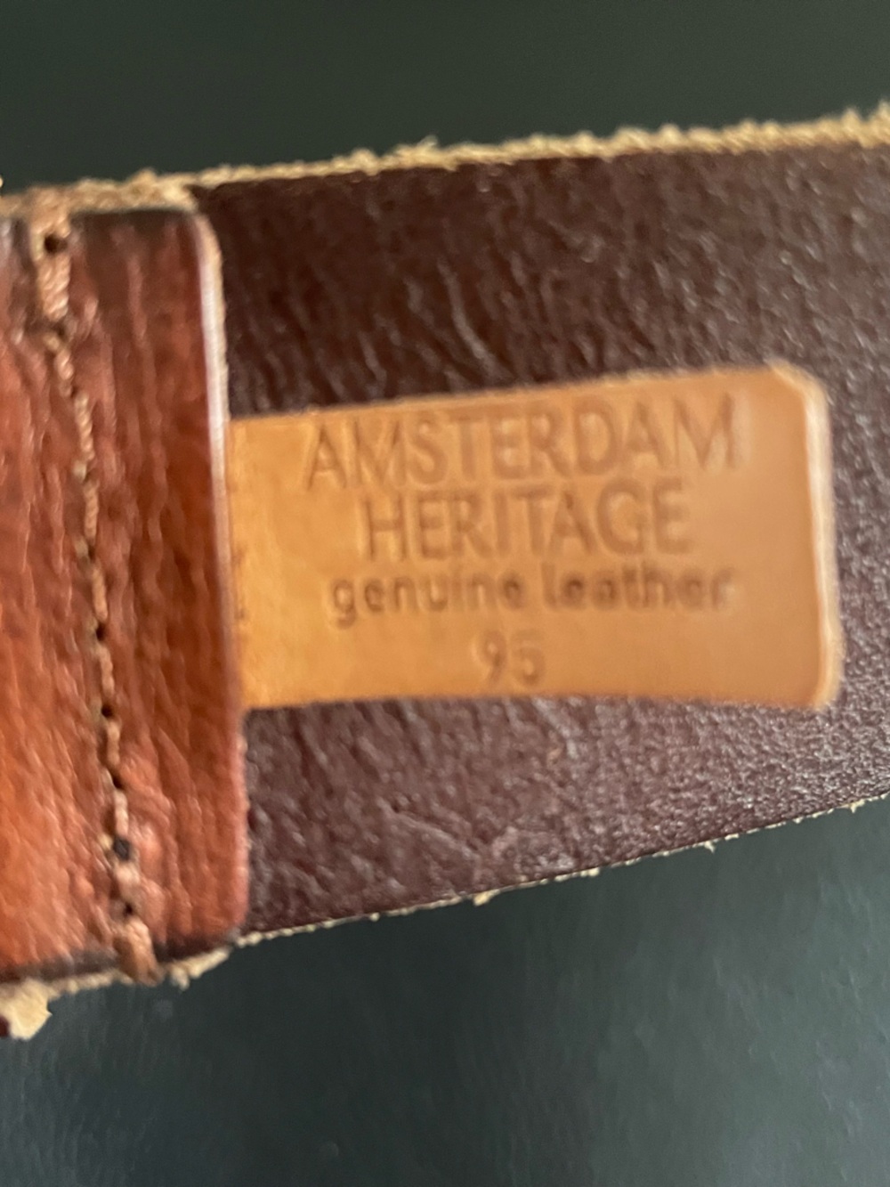 Amsterdam Heritage studded brown leather belt size 95 M/L - Picture 7 of 10